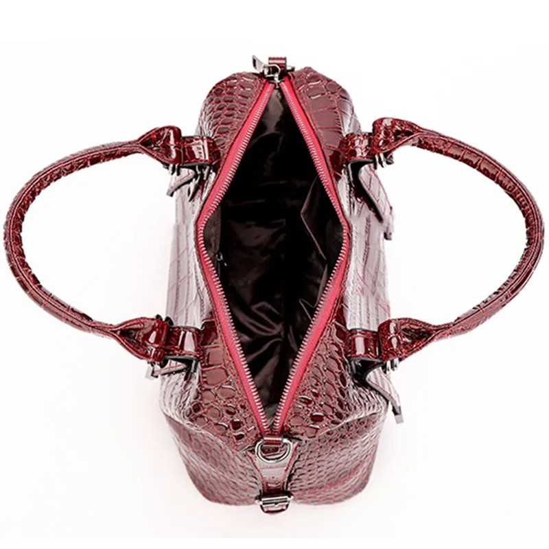 Роскошные сумки женские из крокодиловой лакированной кожи женская сумка дизайнерские высококачественные сумки-мессенджеры для женщин сумки через плечо