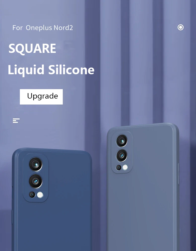 Original quadratische Hülle aus flüssigem Silikon für Oneplus Nord 2 5G, weiche Rückseitige Abdeckung für Oneplus Nord CE 5G für One plus 9 8 8T 7_voghion.com