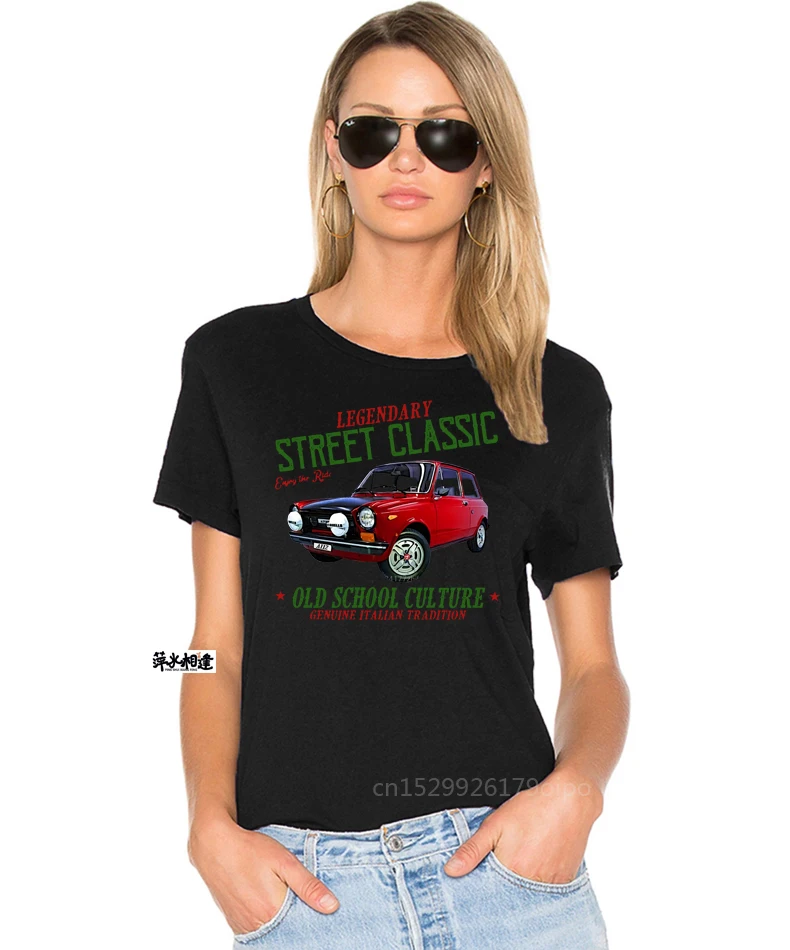 Винтажная итальянская машина Autobianchi A112 Abarth 1-новая хлопковая Мужская футболка |