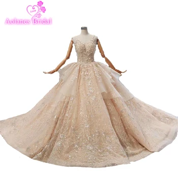 

2019 Tulle Turkey Ball Gown Luxury Glitter Robe De Soiree Vestido De Noiva China Bridal Gowns Sexy Lace Crystal Wedding Dress