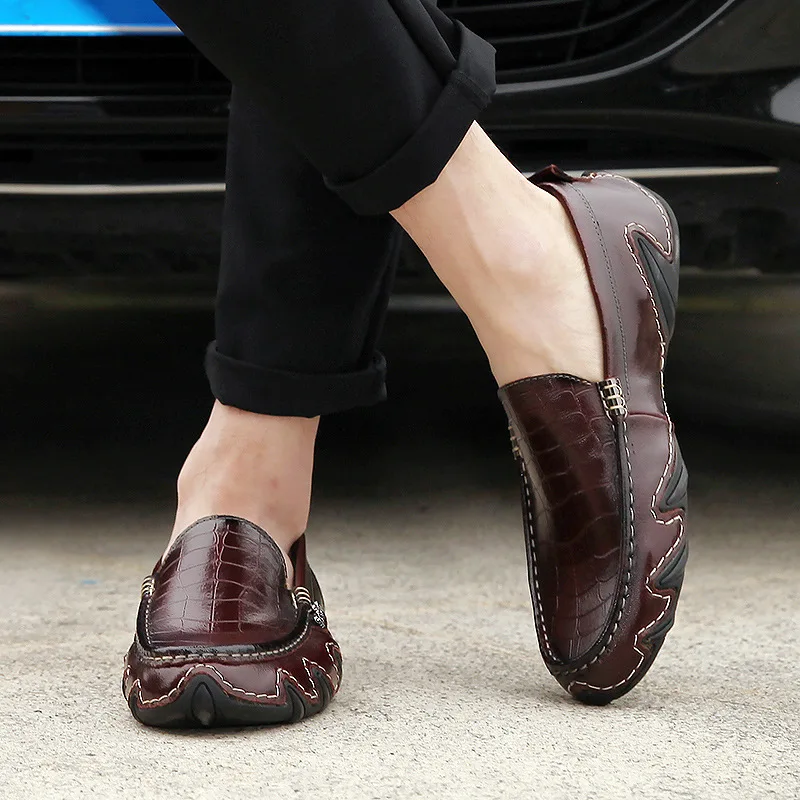 

2019 Spring New Style MEN'S SHOES Octopus Men Moccosins Crocodile Pattern Korean-style Trend Lower-cut Casual Shoes