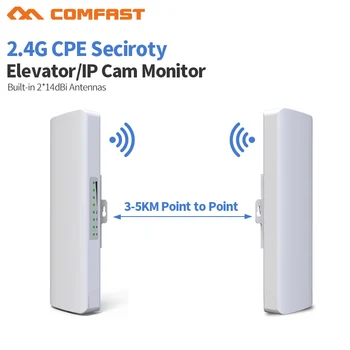 

2pc Comfast 3KM Long Range Stable Transmission 300Mbps 2.4Ghz Outdoor Wireless AP Bridge WIFI 2*14dBi Antenna Nanostation CPE AP