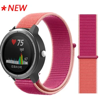 

Nylon Canvas Strap for Garmin Vivoactive 3 Music/Forerunner 645 245 245M/ Vivomove HR Band Sport Replacement Wristband Correa