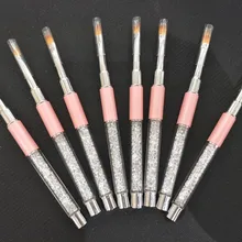 Новая натуральная Детокс Цзя Би Цветочная ручка Хуа бан Би Моделирование декоративный узор градиентный цвет Окрашенные Французский широкая щетка, включающая