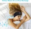 Bluetooth Sleeping Headphones Sports Headband Thin Soft Elastic Comfortable Wireless Music Earphones Eye Mask for Side Sleeper 3