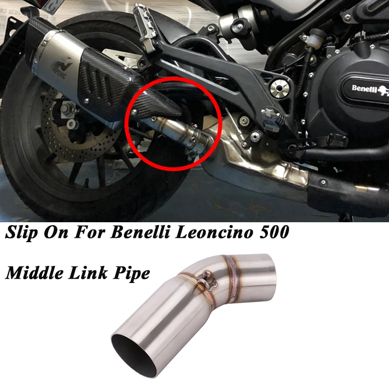 

Slip On For Benelli Leoncino 500 BJ500 Motorcycle Exhaust Muffler Escape Modified Middle Link Pipe Connection 51mm