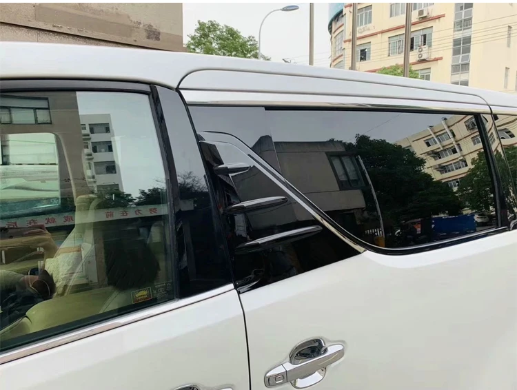 ABS пианино черный столб крышка отделка окна отделка стикеры аксессуары для Toyota Alphard Vellfire