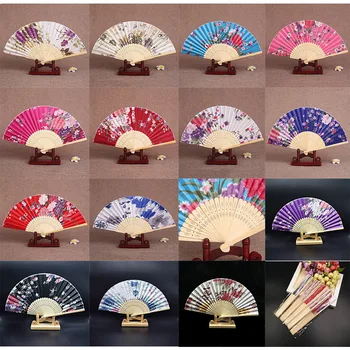 

50pcs Flower Cloth Hand Wedding Favors Gift Fan Personalized Names & Date & LOGO as Promotion Gift