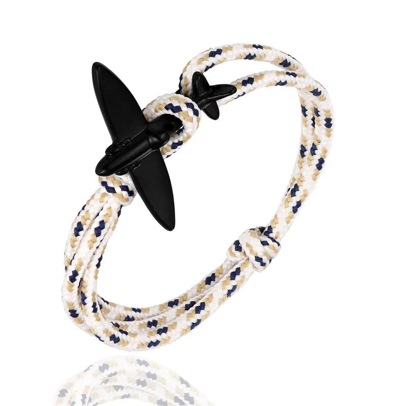 Классический Простой Цвет выживания веревка браслет с самолетиком homme Tom Hope очаровательные браслеты с застежкой для мужчин счастливый самолет подарки femme Спорт
