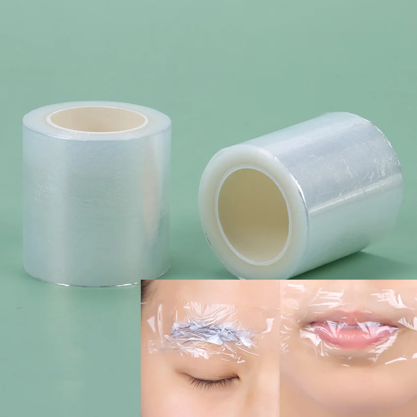 Rollo de artículos para cejas, 50 MM x 200M, cubierta transparente para tatuaje, película conservante, película de tatuaje, maquillaje permanente, artículos para cejas, 1 rollo