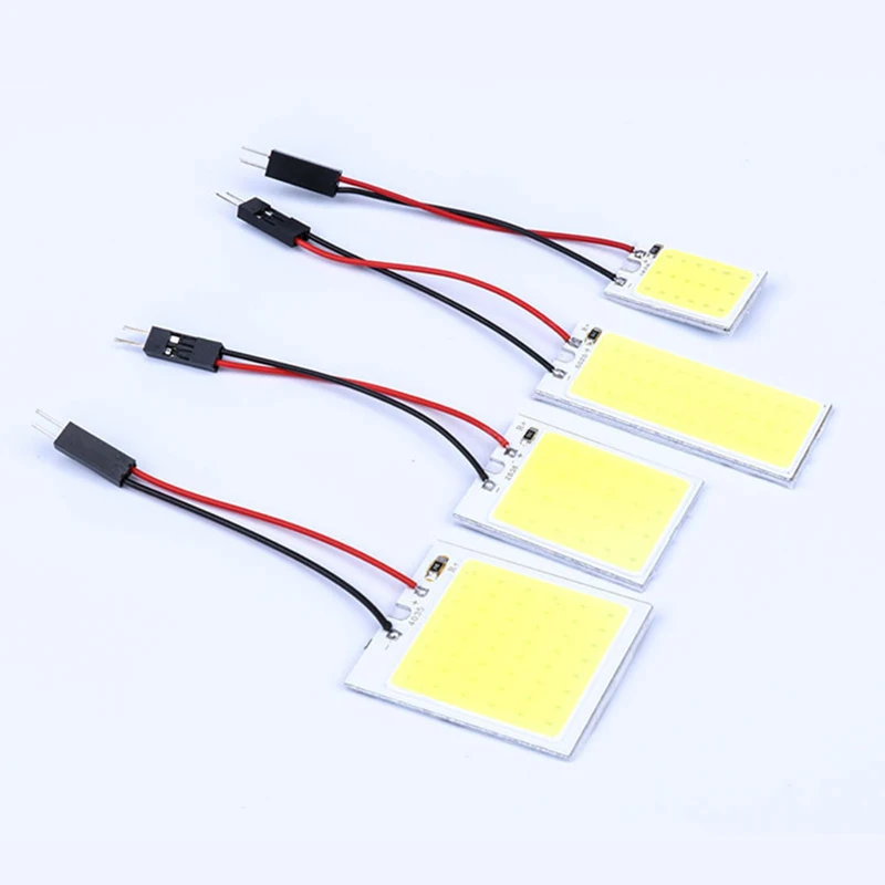 Auto led casa lâmpada cob placa t10 ponta dupla 18 24 36 48 lâmpada led telhado lâmpada 3w 12v luzes de sinal decorativo acessórios do carro
