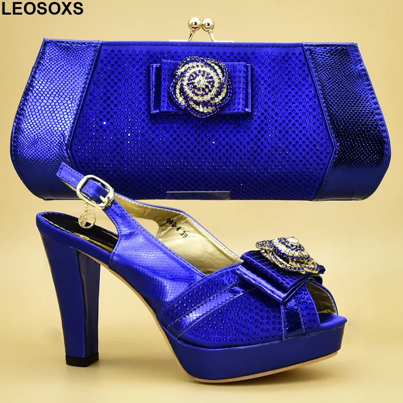 

Italian Shoes with Matching Bag Set Decorated with Appliques African Shoes and Bags Matching Set Elegant Italian Women Pumps