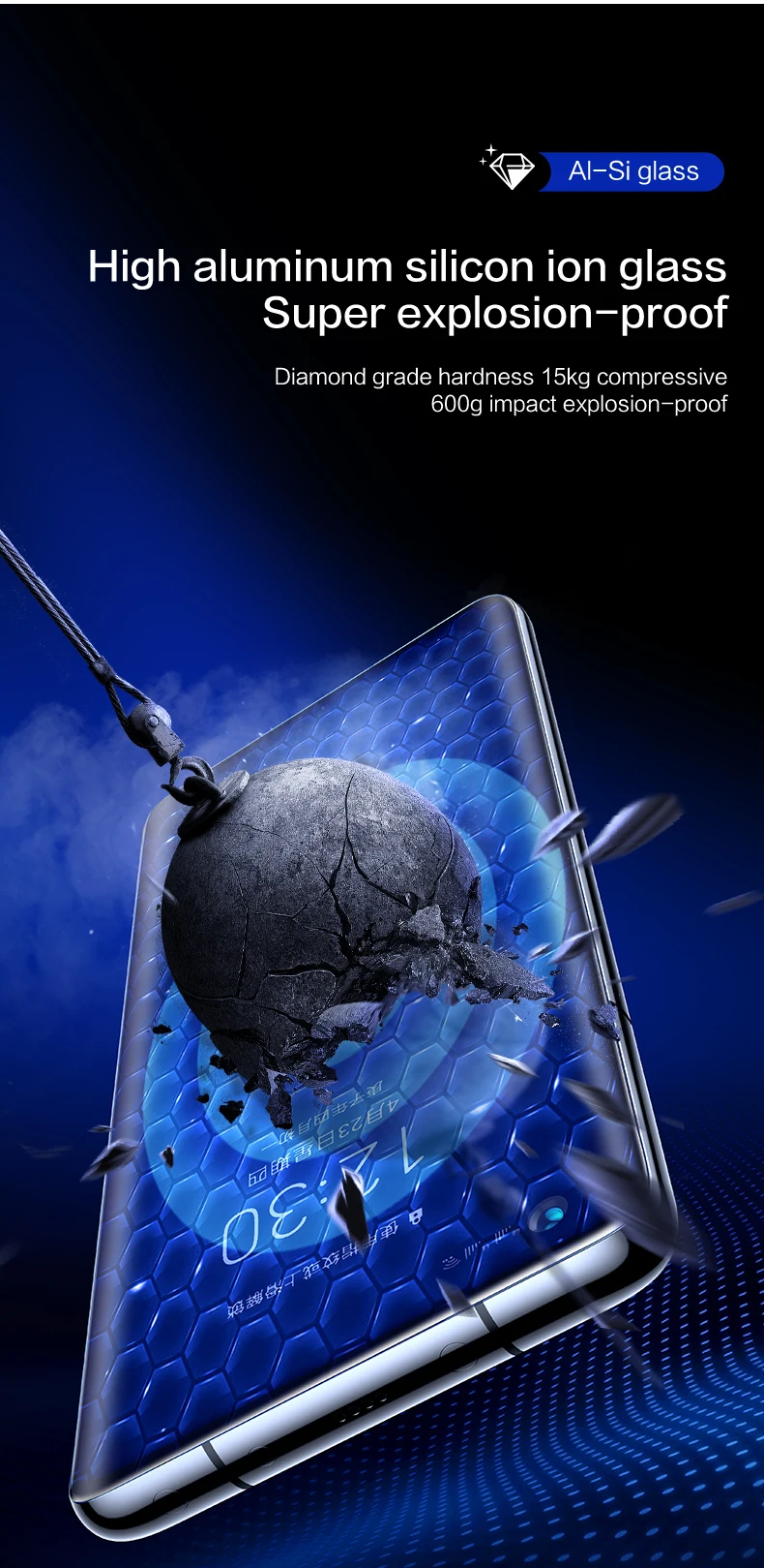 SmartDevil Diamonds Sturdy Full HD Glass Screen Protector for Poco F3/K40/K30 Pro/K40 Pro description image 2