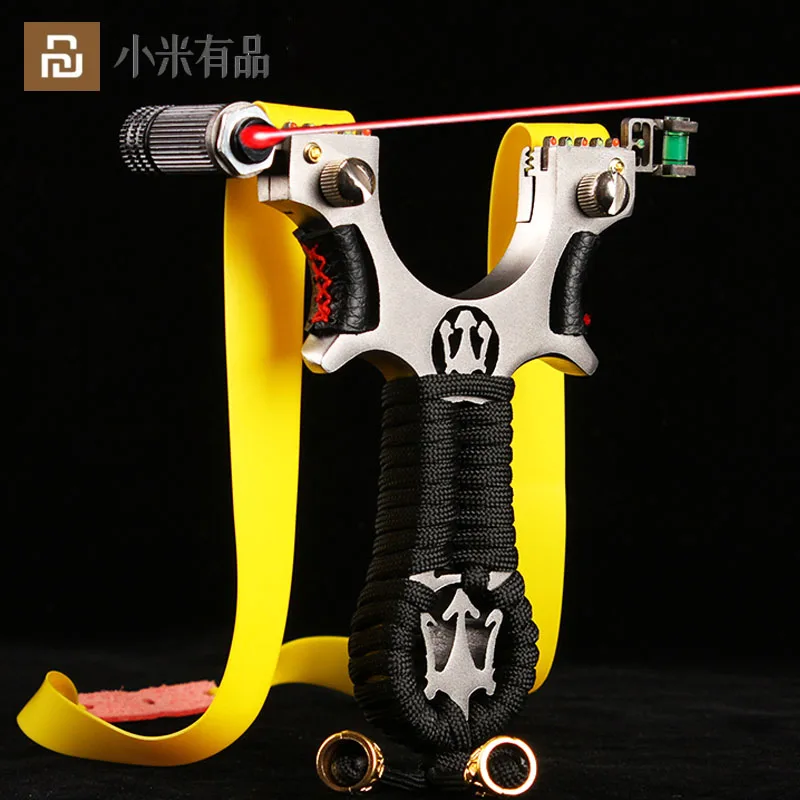 

2020 Youpin Flat Leather Slingshot Sports Spring Outdoor Traditional Fast Press High Precision And Pressure Bow Stand Red Laser