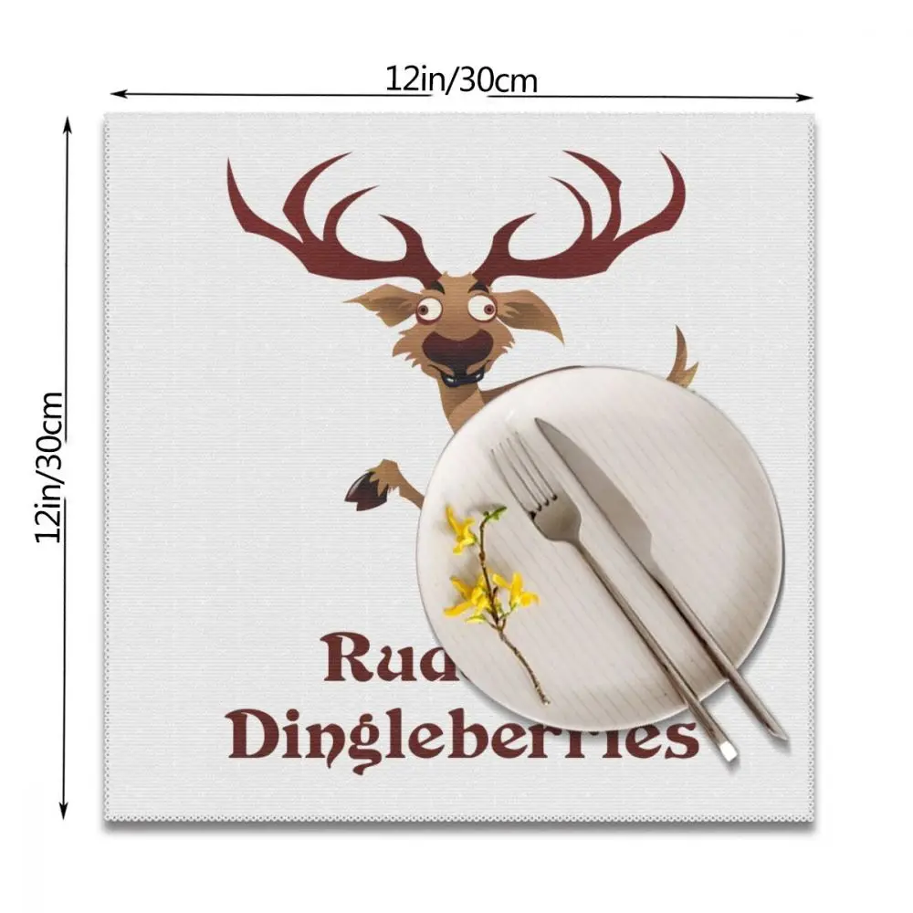 Столовые приборы для обеденного стола CoastersRudolph dingleberry Polyster Cup кофейные настольные коврики для кухни 6 шт. домашний декор