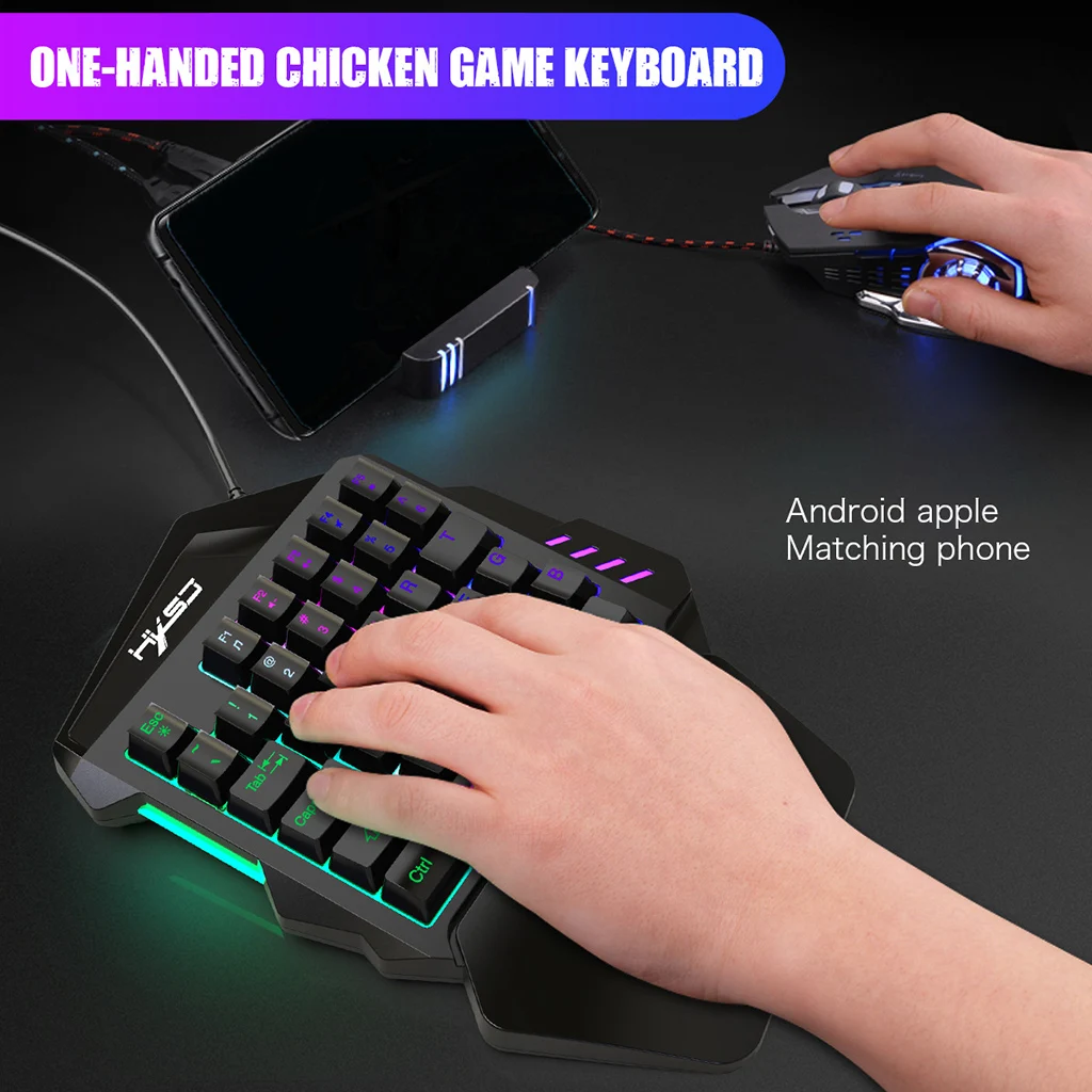 35 Keys One Hand Keyboard Ergonomic Gaming Single Hand Keyboard PC Gamer Dedicated Game Mechanical Feel Game Keyboard