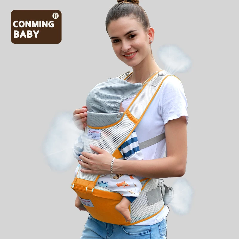 Summer Breathable Mesh Ergonomic Hipseat Baby Carrier Backpack Kangaroo Baby Sling Waist Stool Wrap Hip Seat for 0-36 Month 20kg