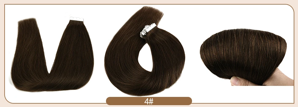 MINI Tape in hair Extensions Human hair Straight Machine Remy European Natural Seamless Skin Weft 10"-20" color mixture 10/20 pcs GOLDENWIGS BEST MINI Tape in hair Extensions Human hair Straight Machine Remy European Natural Seamless Skin Weft 10"-20"