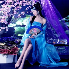 Новая женская одежда костюм средней и длинной секцией сплошной цвет китайский стиль костюмы Феи 13 цветов женское платье