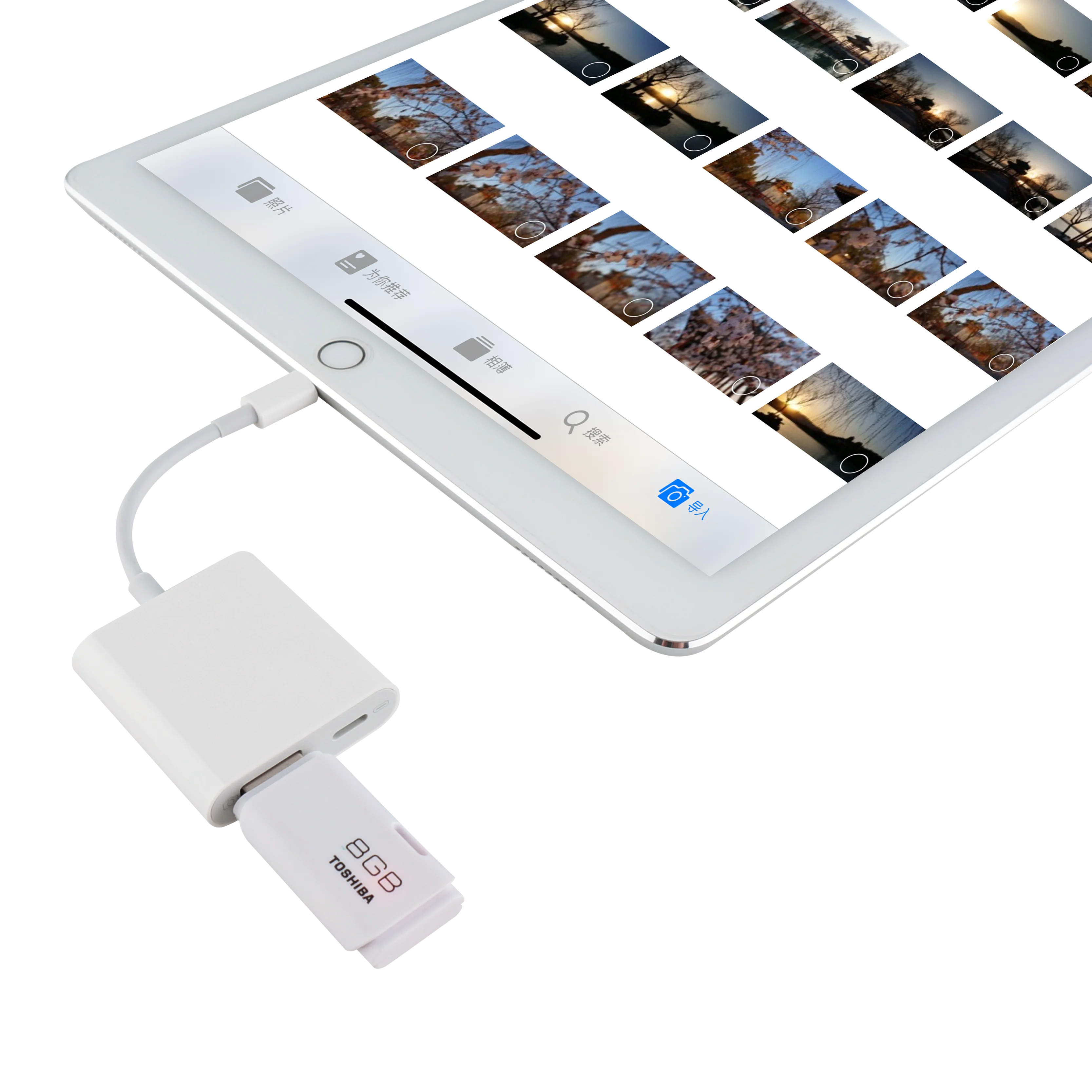 OTG USB адаптер зарядное устройство сплиттер 2 в 1 для iPhone6 7 8 plus 11 Поддержка iOS