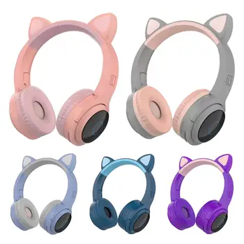 

XY203 Bluetooth 5.0 Wireless Cute Cat Ear Shape Luminous Headphone Sport Headset