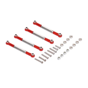 

Aluminum Alloy Steering Rods Linkage Adjustable Turnbuckle Rod for D90 MN-90 MN-99 MN-91 FJ-45 RC Car 1/12 Rock Crawler,Red