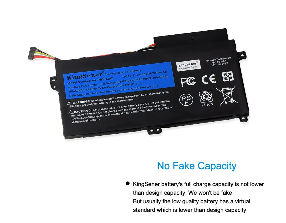 Kingsener-bateria para Computador Portátil para Samsung Fn370e Uso no Laptop Uso com Modelos Fn370e Exc370r5e e Fn370r5v Uso Nos Modelos Hotéis. Baterias p/ laptop - Imagem 3