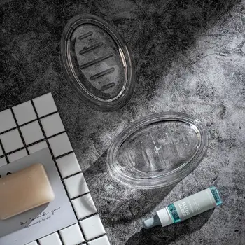 

Transparent Acrylic Soap Dish Holder Bathroom Shower Storage Support Plate Dish 77UD