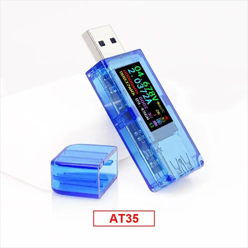 AT35 USB3.0 тестер напряжения амперометр мобильный источник питания Емкость Тестер