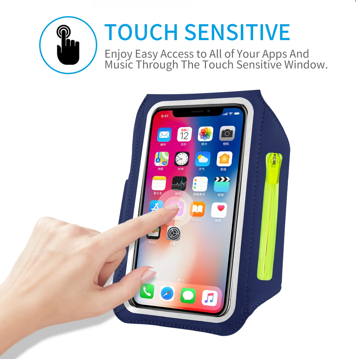 Running Phone Case For iPhone 12 11 Pro Max Xs Max 7 8 Plus For Airpods Pro Case Bag Samsung S21 S20 S20 + S10 Sport Armbands,phone armband,mobile phone armband,phone arm band,sports arm bag,fitness arm bag