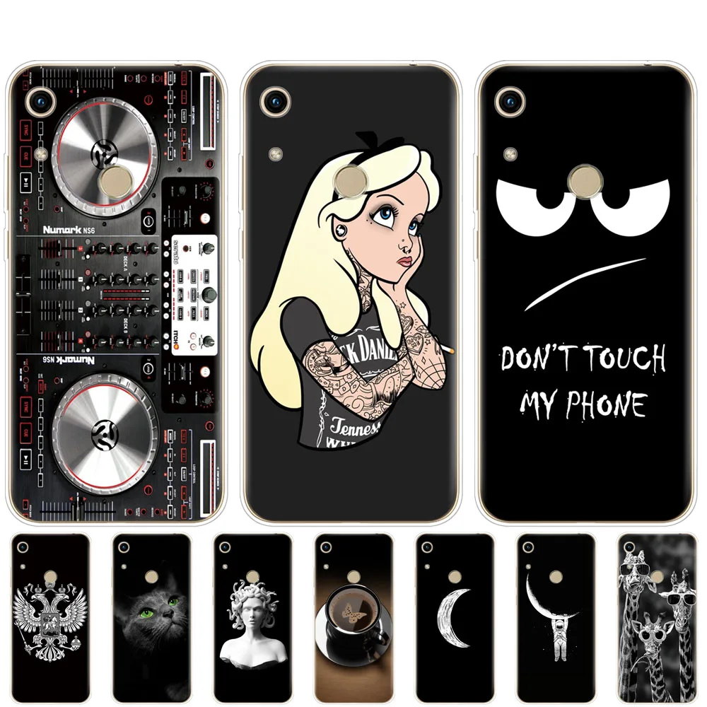 For huawei honor 8A pro Case coque Silicon TPU phone Cover On for Huawei 8A JAT-LX1 copa 8 A Honor 8A pro JAT-L41 bumper black