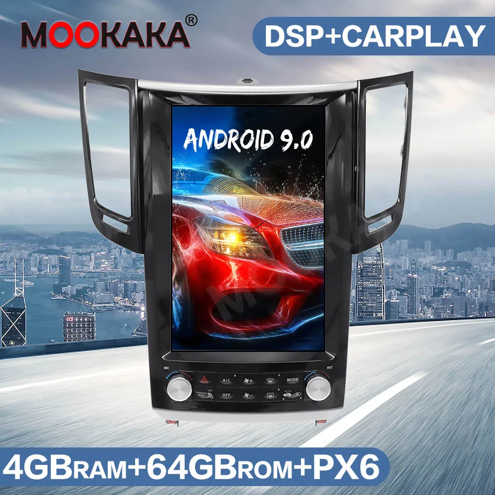 

Android 9.0 For Infiniti FX25 FX35 FX37 QX70 Multimedia Player Tesla style Vertical Screen Car GPS Navigation Radio Auto stereo