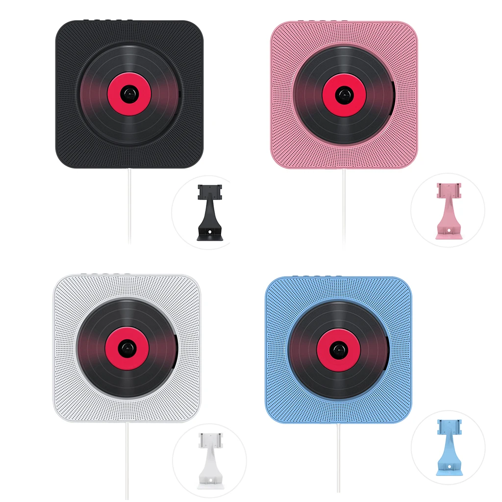 Portable Bluetooth CD Player Wall Mountable Supports USB, Earphones