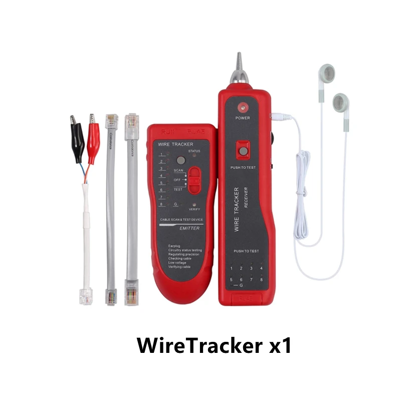 network wire tracer Jillway LAN Network Repair Tool Kit tester RJ45 CAT5 Crimping pliers Portable  Cable Tester Wire Tracker Line maintenance tool wire map tester Networking Tools