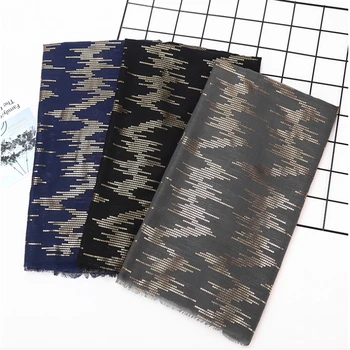 

2020 Fashion Plain Navy Blue Sequin Plaid Tassel Viscose Shawl Scarf Autumn Warm Wrap Pashmina Sjaal Muslim Hijab Snood 185*80Cm