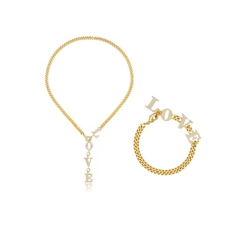 

Simple Design Love Letter Pendant Clavicle Necklace Celebrity Inspired Elegant Bracelet Hand Jewelry for Women
