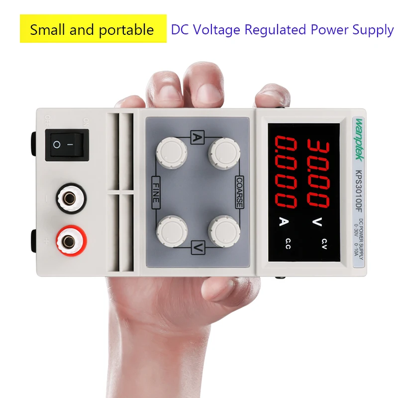 

4 Pcs KPS3010DF Adjustable Digital Mini DC Power Supply 30V 10A 5A DC JACK Set Phone Repair Cable For Lab Phone and Laptop