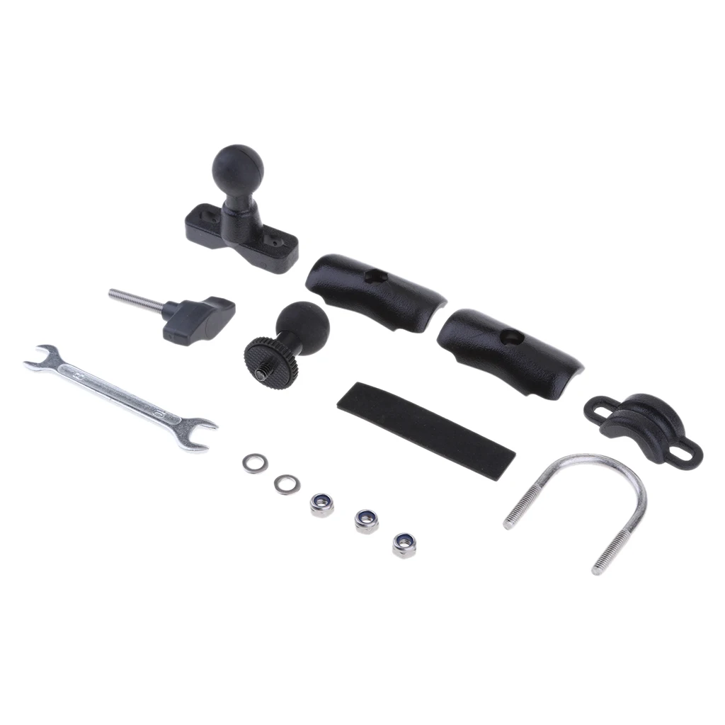 Motorcycle Review Mirror Camera U Bolt Mount & Double Socket Standard Arm