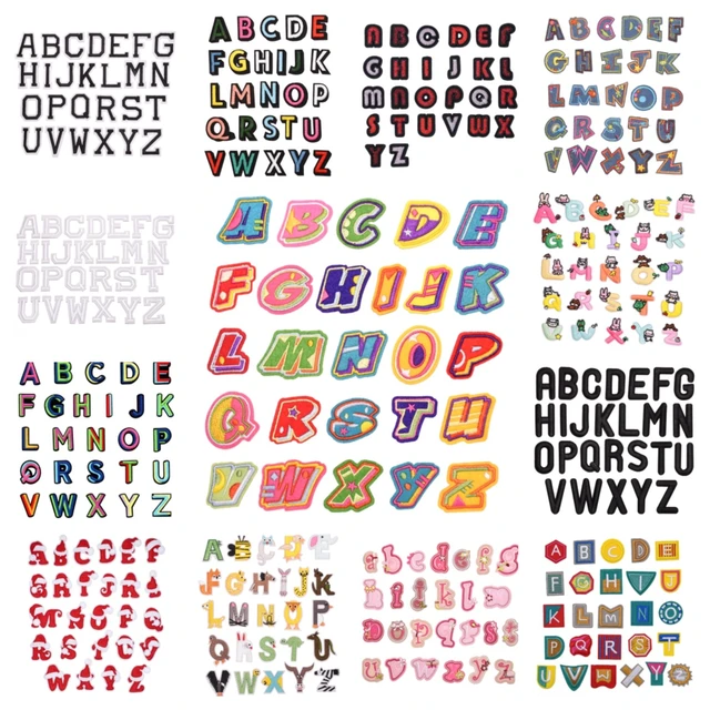 Multicolor Small Mixed Print & Script Glitter Letter Stickers