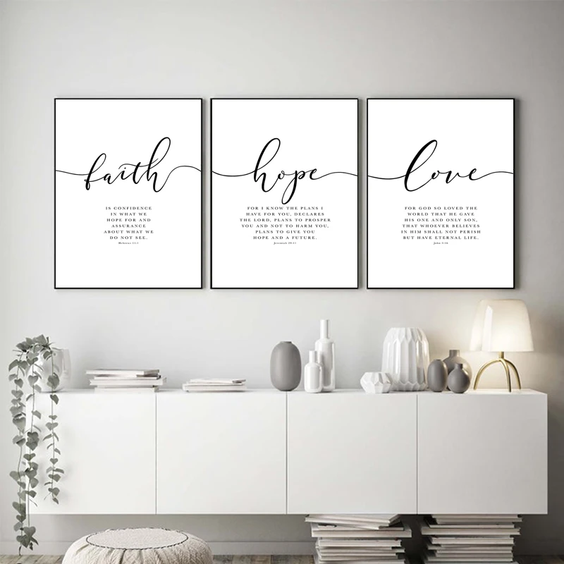 Faith Hope Love Wall Art Image 3