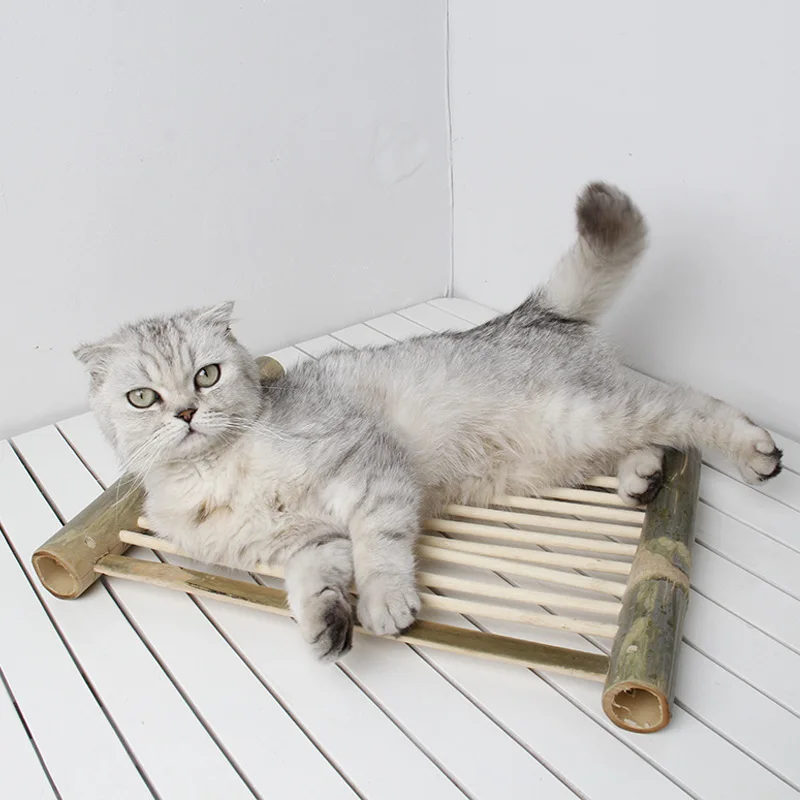 

Ji zekee Pet Nest Bamboo Coaster Summer Bamboo And Wood Products Toy Hammock Heat Dissipation Cold Cat Hanging DIY Nest