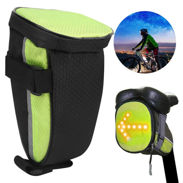 Gilet de cyclisme réfléchissant LED sans fil, sac de vélo vtt, clignotant,  gilet de vélo, gilet d'avertissement de sécurité, sac à dos - AliExpress