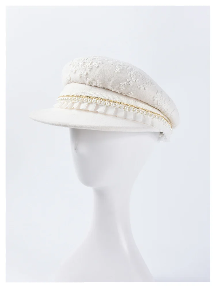 Женская зимняя военная шапка из искусственного меха с перламутровым кружевом, уличная кепка газетчика, женские модные береты, шапка для мужчин, Boina Gorra