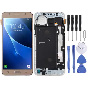 

TFT Material LCD Screen and Digitizer Full Assembly with Frame for Galaxy J7 (2016) / J710F(Gold)