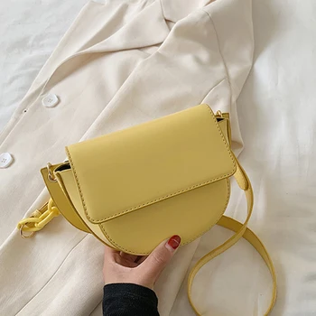 

Semicircle Saddle Bag Crossbody Bags For Women 2020 Trend PU Leather Designer Small Shoulder Bag Summer Lady‘s Purses Handbags