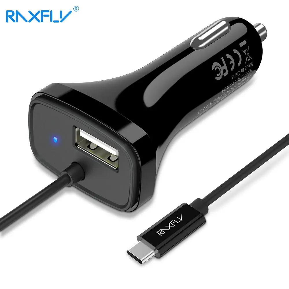 Автомобильное зарядное устройство RAXFLY USB Type C для iPhone 11 XS MAX X 8 20 Вт Быстрая зарядка