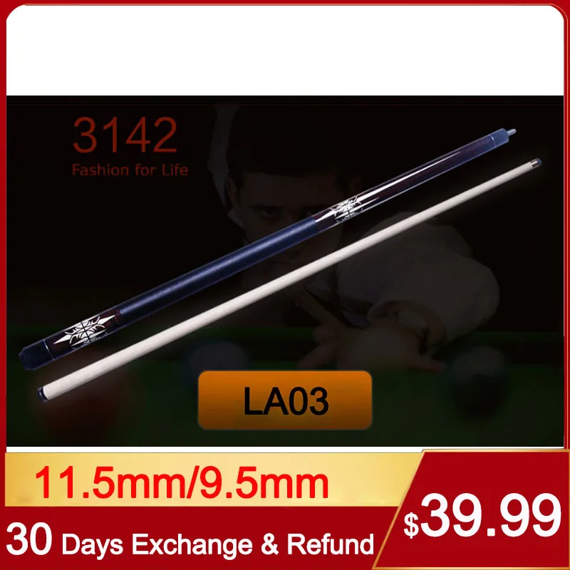 Черный 8 1/2 снукер Poolcue LA Series 11,5 мм 9,5 мм американский 16 цветной Бильярд с чехлом - Цвет: LA03