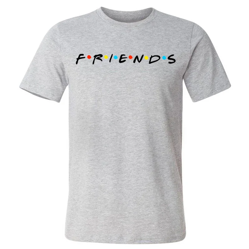 Летние модные мужские футболки с принтом друзей, футболки Harajuku, брендовые футболки, повседневные хлопковые футболки, свободные мужские топы