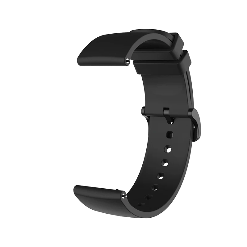 Black Силиконовый ремешок на запястье для Xiao mi Hua mi Amazfit GTR 42 мм GTS аксессуары для браслетов на My Xio mi Смарт-часы ремешок кожаные ремни - Цвет: Black