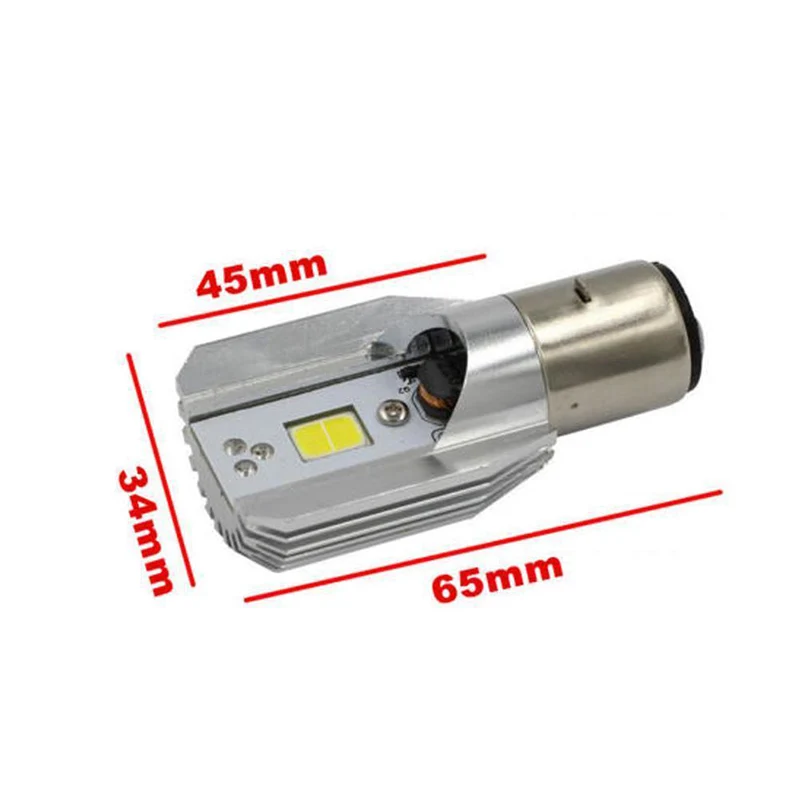 H6 BA20D DC 8 V-12 V COB светодиодный фары для мотоцикла, велосипеда лампы высокой/ближнего света 800LM Мотоцикл Велосипед налобный фонарь светодиодный светильник лампочка